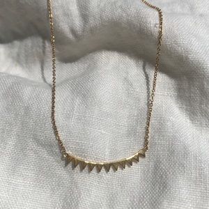 Gorjana 18k Gold Plated Necklace with Spiked Bar